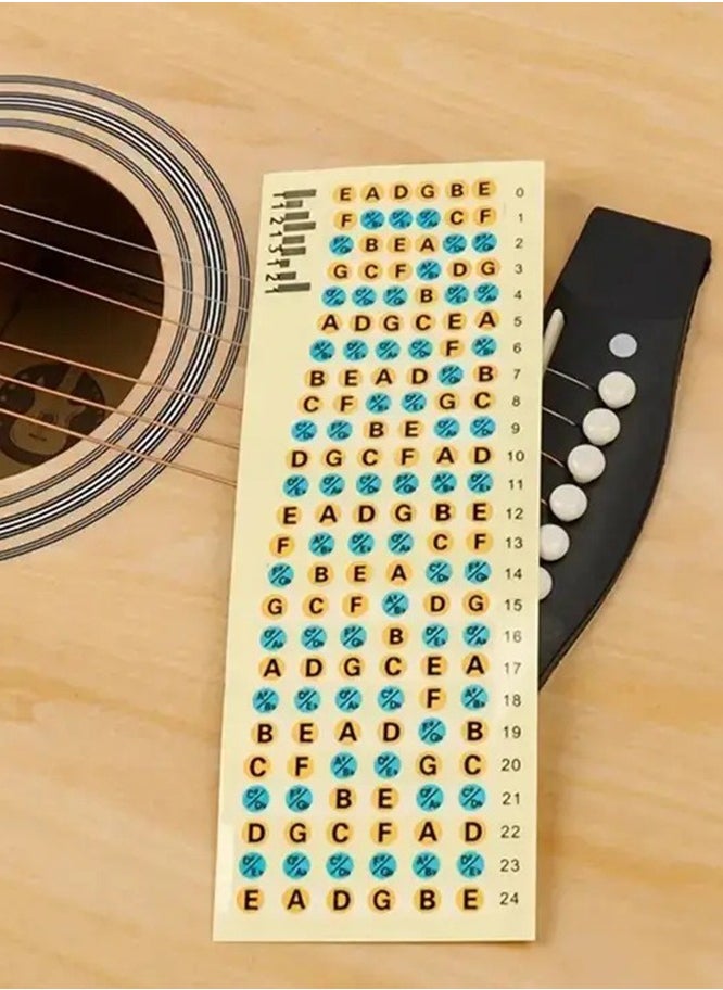 Mike Music Guitar Fretboard Stickers, Guitar Fret Coded Note Decals, Fingerboard  Markers Frets Map Sticker for Beginner Learner Practice Fit Aacoustic Guitar, Bass Guitar, Electric Guitars  - Image 5