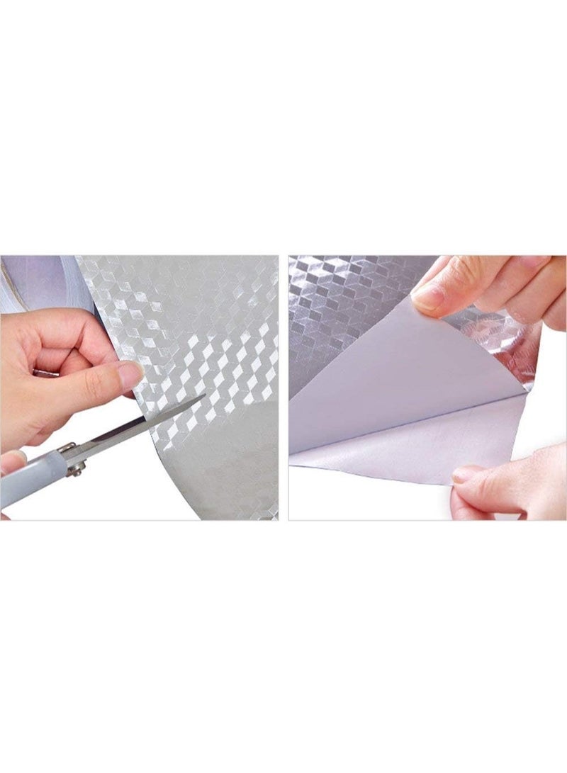 Kitchen Waterproof Aluminum Foil  40Cm x 3 Meters. Stickers Peel and Stick Oil Proof Wall Paper for Kitchen, Heat Resistant Self Adhesive Wall Protector.  - Image 5