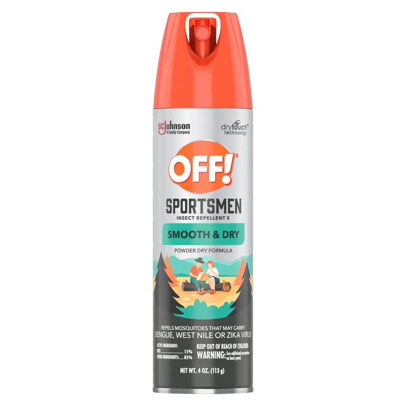 OFF! FamilyCare Insect & Mosquito Repellent Aerosol, Smooth and Dry Formula Bug Spray, Provides up to 6 Hours of Protection, 4 oz - Image 1