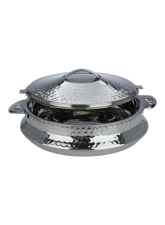 ماكسيما علبة طعام من الفولاذ سعة 3 لتر، فضية منقوشة - Image 3