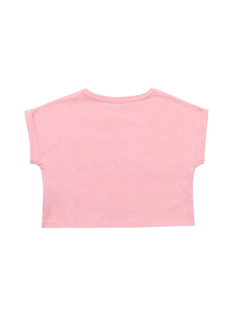 MINOTI Teen Girls Short Oversized T-Shirt with Pocket - Image 2