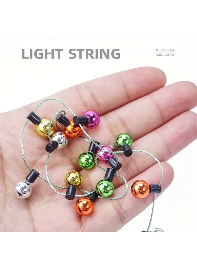 Miniature Light String 78 Inch Colorful Beaded Garland for Dollhouse Party Decor - Image 1