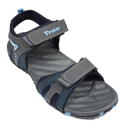 TRACER Sandals for Men Lightweight Comfortable and Durable Open Toe Footwear for Casual Travel and Outdoor Wear Breathable Design for All Day Comfort and Style BLUE-8-9 - Image 3