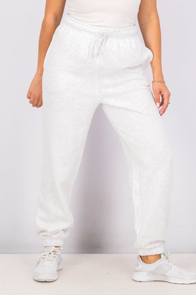 TOPSHOP Women Pull,On Drawstring Jogger Pant, Light Grey Heather  - Image 1