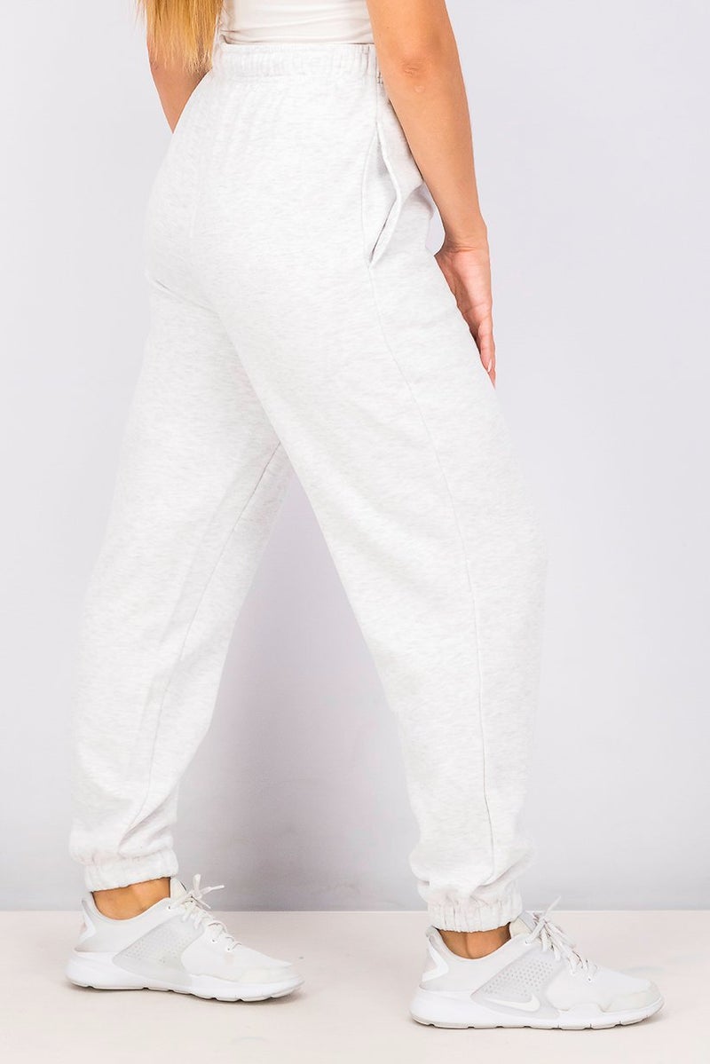 TOPSHOP Women Pull,On Drawstring Jogger Pant, Light Grey Heather  - Image 4