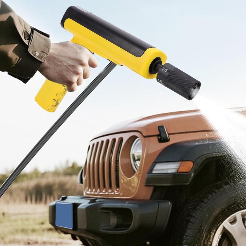 Focket Cordless Pressure Washer, 8000mAh 3 Gears Foldable Handheld Power Washer Portable Cleaning Tool with 5m Hose and 5 in 1 Nozzle for Car Bike Yard Cleaning - Image 5