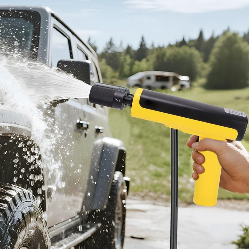 Focket Cordless Pressure Washer, 8000mAh 3 Gears Foldable Handheld Power Washer Portable Cleaning Tool with 5m Hose and 5 in 1 Nozzle for Car Bike Yard Cleaning - Image 4