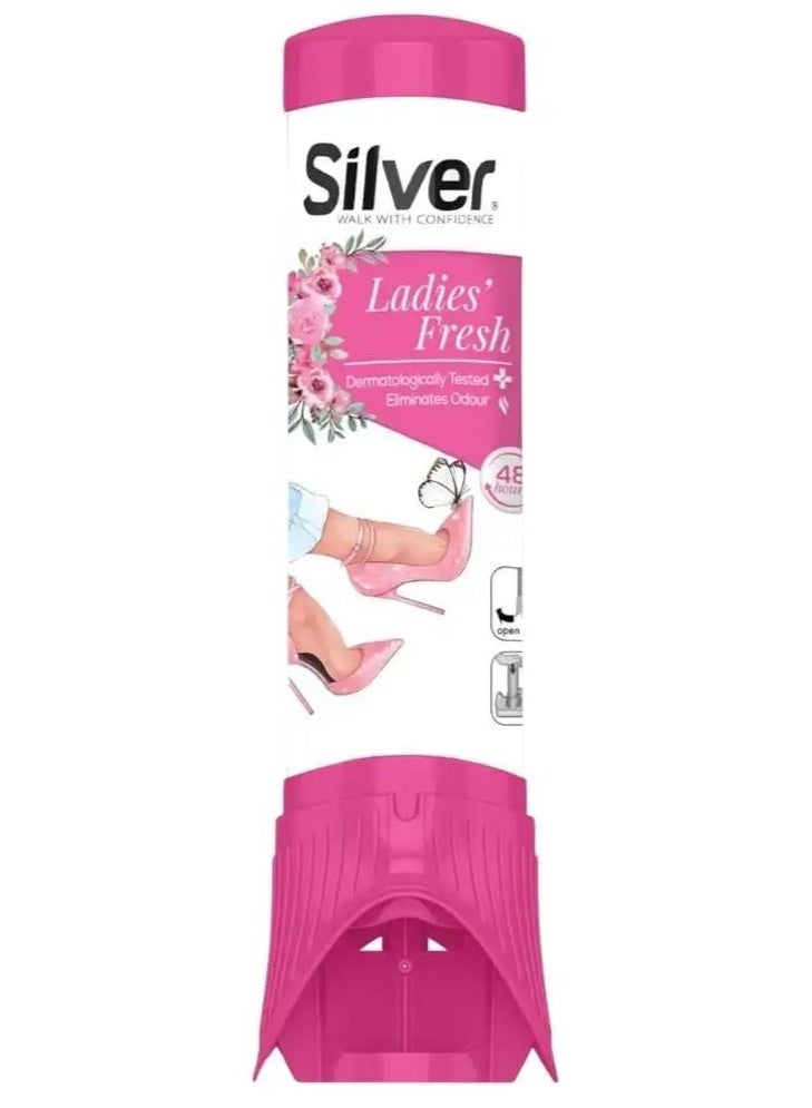 Silver Ladies' Fresh Shoe Freshener And Deodoriser 100 ML - Image 1