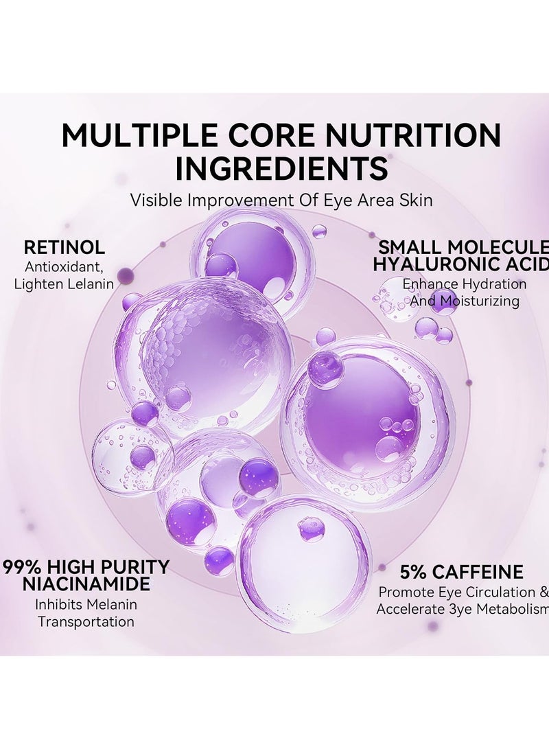 LANBENA Retinol Under Eye Patches for Dark Circles and Puffy Eyes, Cooling Eye Masks for Eye Bags, Fine Lines & Wrinkles Reduce, Anti-Aging, Hydra-Gel Collagen-30 Pairs - Image 4