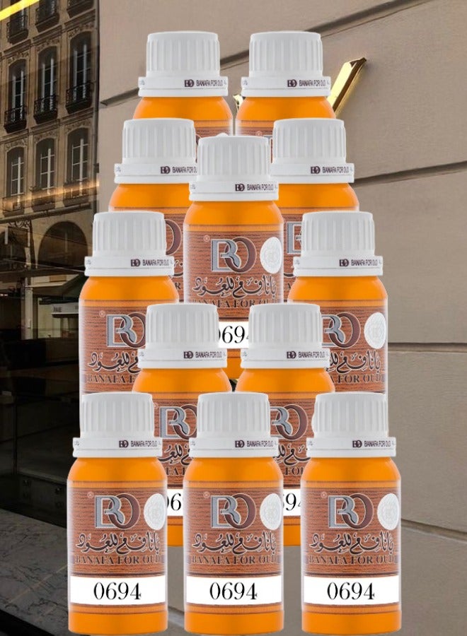 Banafa 12 Pieces Perfume Oil No.0694 100grams - Image 1