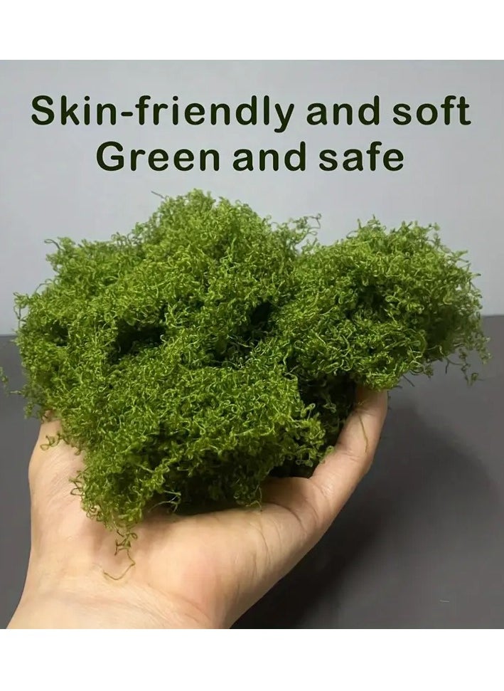 HOME TASTE Artificial Moss Green Grass 400 Gram – Realistic Decorative Moss for Centerpieces, Home, Kitchen, Garden, Terrariums & DIY Crafts – Lush Simulated Lawn Plant Decor  - Image 2