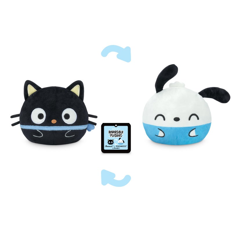 TeeTurtle Reversible Sanrio Chococat and Pochacco 4-Inch Blind Box Cute Kawaii Two-Sided Flip Plush Toy with Embroidered Details - Cute Mini Collectible Plush for Kids, Teens, and Adults - Image 3