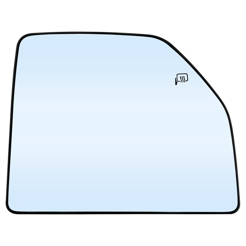 Ford F150 F250 F350 F450 F550 Super Duty Truck Right Side Heated Upper Mirror Glass Replacement Side View Heated Convex Mirror with Rear Holder FL3Z17K707G