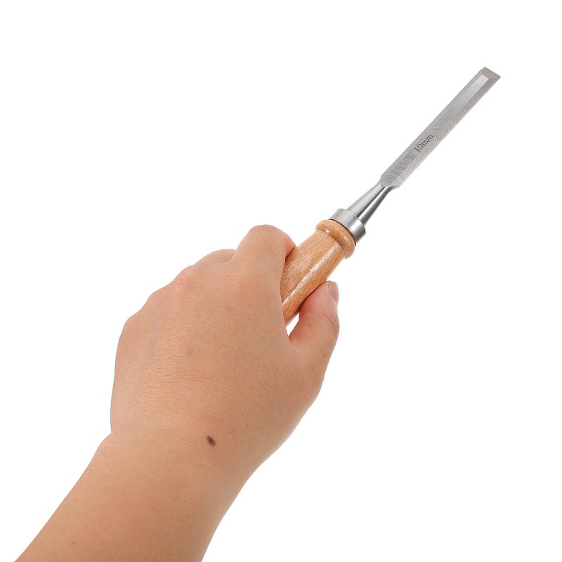 Manual Woodworking Chisel 10mm Flat Tip Carpenter Tool for Wood Carving DIY Craft - Image 5