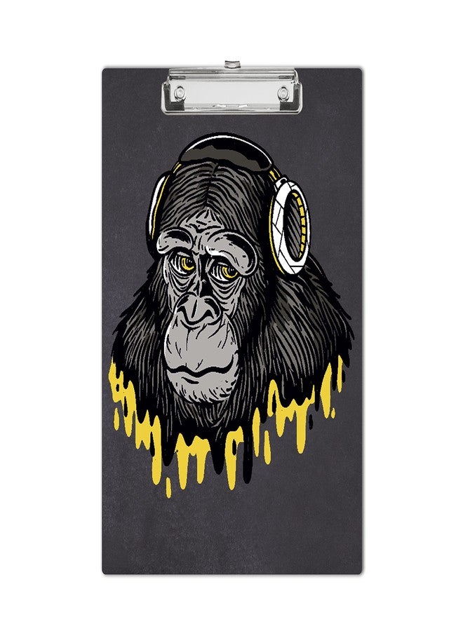 Vprint Quality Wooden Clipboard Writing Pad | Exam Board for Kids Students | Wood Exam Pad | Examination Writing Pad | Clip Board for Girls| Clip Board for Boys (Chimpanji Monkey Music) - Image 1