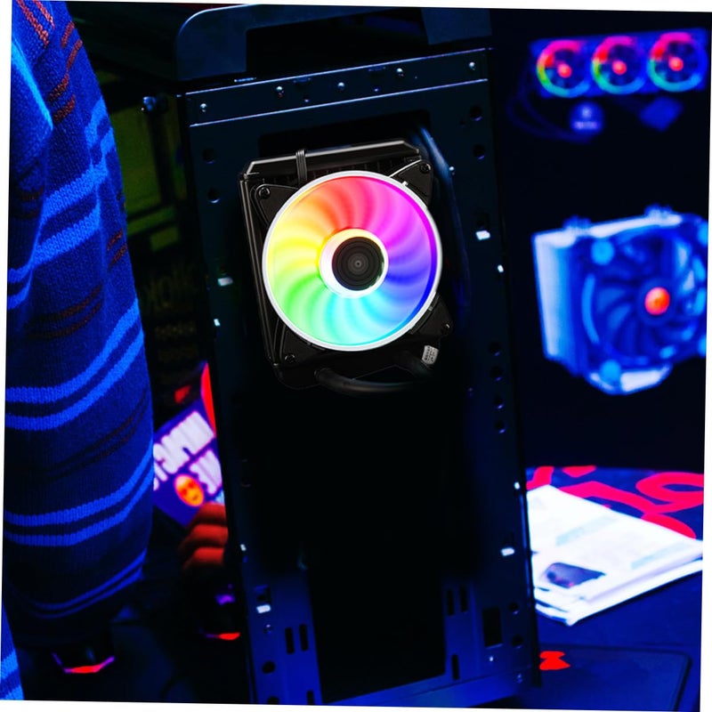 Liquid CPU Cooler Radiator with 120mm Cooling Fan, Silent Water Cooling System for Desktop Gaming Pcs, Efficient CPU Heat Sink Compatible with Intel and Other Processors - Image 4