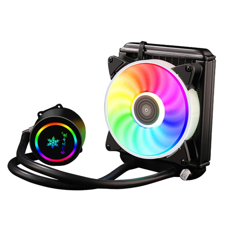 Liquid CPU Cooler Radiator with 120mm Cooling Fan, Silent Water Cooling System for Desktop Gaming Pcs, Efficient CPU Heat Sink Compatible with Intel and Other Processors - Image 1