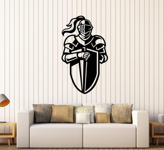 SnappySticker SnappySticker Knight Warrior Armor Shield Helmet Vinyl Wall Art Decal Stickers Kitchen Dcor Size 27 X 45cm - Image 2
