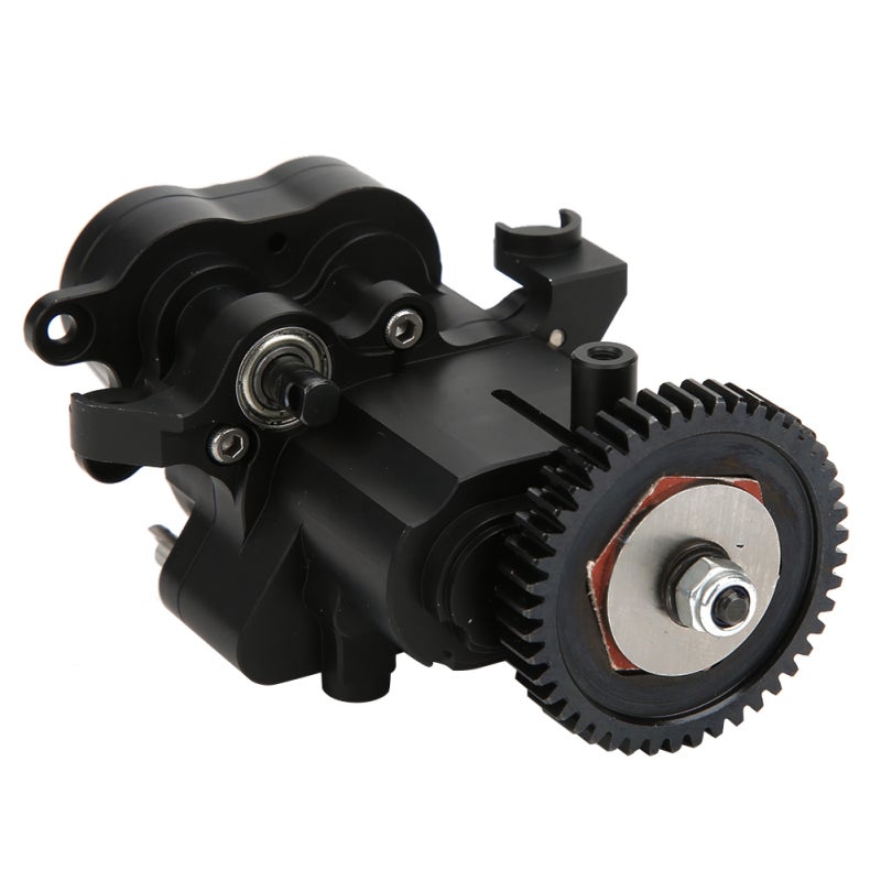 Aluminum Alloy RC Transmission Gearbox - CNC Processed Black Anodized Corrosion Resistant Upgrade Gearbox for 1/10 RC Crawler Traxxas TRX-4 - Image 1