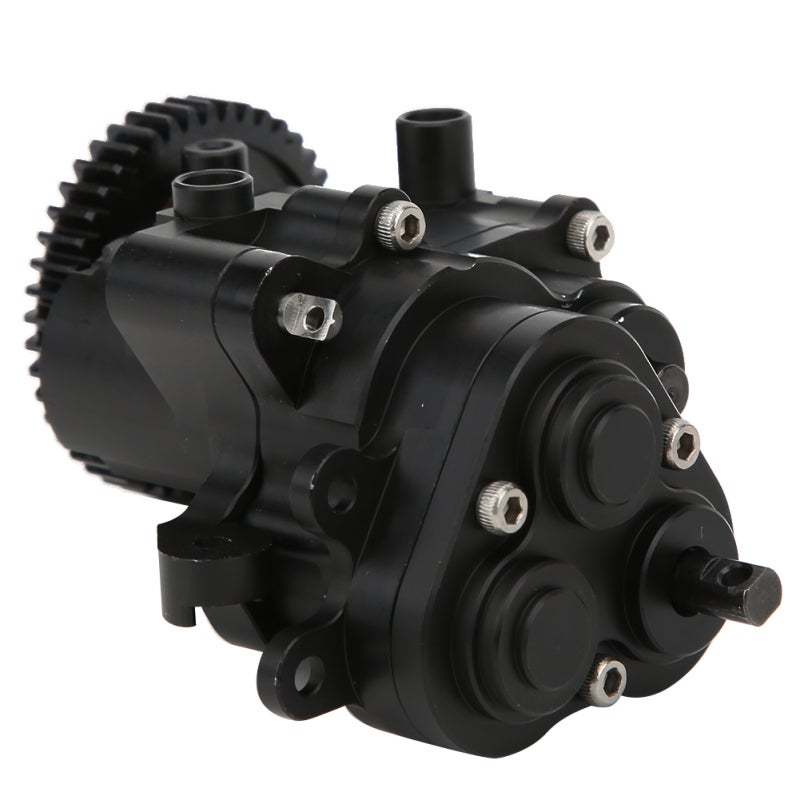 Aluminum Alloy RC Transmission Gearbox - CNC Processed Black Anodized Corrosion Resistant Upgrade Gearbox for 1/10 RC Crawler Traxxas TRX-4 - Image 4