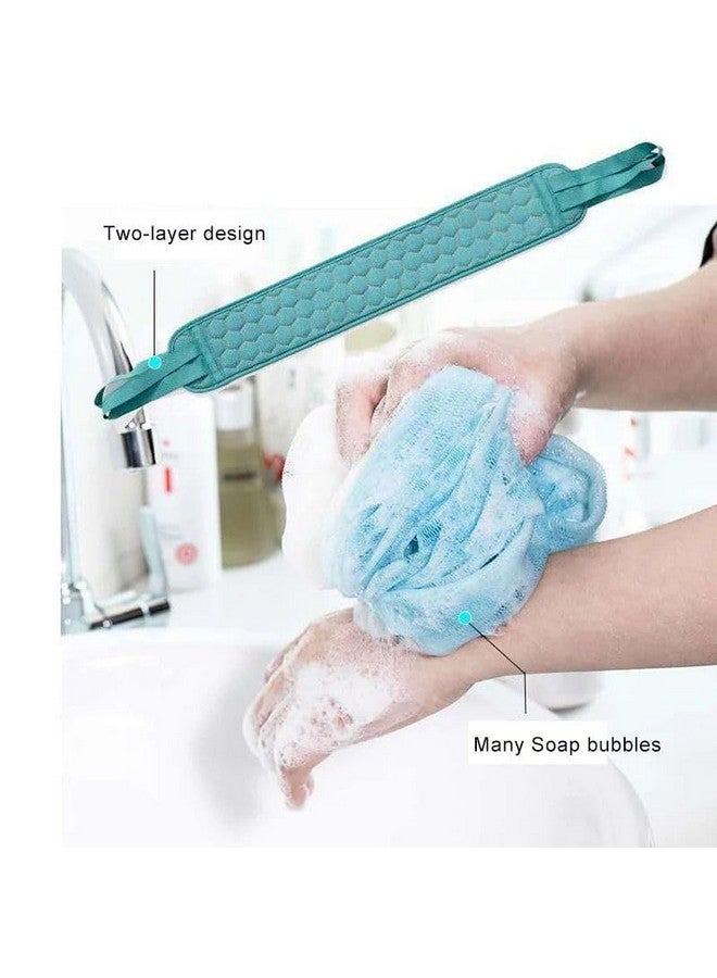 SPITEN Exfoliating Shower Set 3 - Piece - Back Scrubber, Loofah Sponge | Exfoliating Gloves | Deep Body Cleansing for Smoother Skin | Bath Essentials for Men | Women (Multicolor) - Image 4