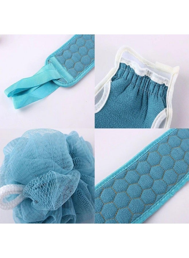 SPITEN Exfoliating Shower Set 3 - Piece - Back Scrubber, Loofah Sponge | Exfoliating Gloves | Deep Body Cleansing for Smoother Skin | Bath Essentials for Men | Women (Multicolor) - Image 3