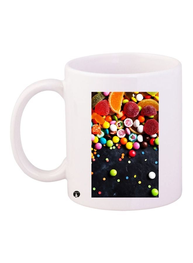 RYN Chocolate Printed Coffee Mug White/Black/Red 11ounce