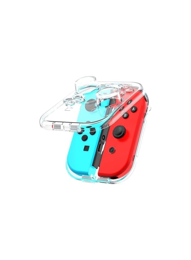 PROMASS Storage Case for Joy-con, Mini Switch Joy-con Storage Cas, Portable Dust-Proof Protective Box Compatible with Nintendo Switch Joy-Con, Switch/OLED PC Transparent Shell Case with Magnetic Closure - Image 1
