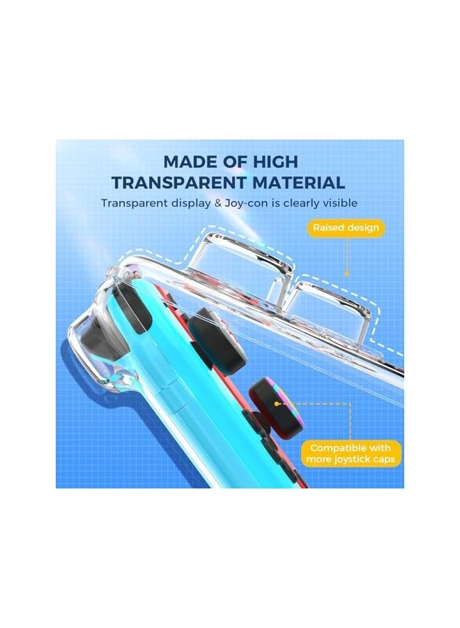 PROMASS Storage Case for Joy-con, Mini Switch Joy-con Storage Cas, Portable Dust-Proof Protective Box Compatible with Nintendo Switch Joy-Con, Switch/OLED PC Transparent Shell Case with Magnetic Closure - Image 3