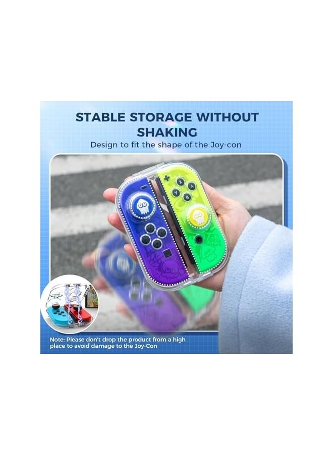 PROMASS Storage Case for Joy-con, Mini Switch Joy-con Storage Cas, Portable Dust-Proof Protective Box Compatible with Nintendo Switch Joy-Con, Switch/OLED PC Transparent Shell Case with Magnetic Closure - Image 5