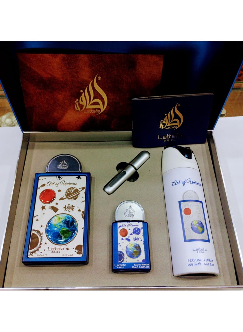 Lattafa ART UNIVERSE EDP 100 ML + EDP20ML + PERFUMED SPRAY 200 ML  - Image 1