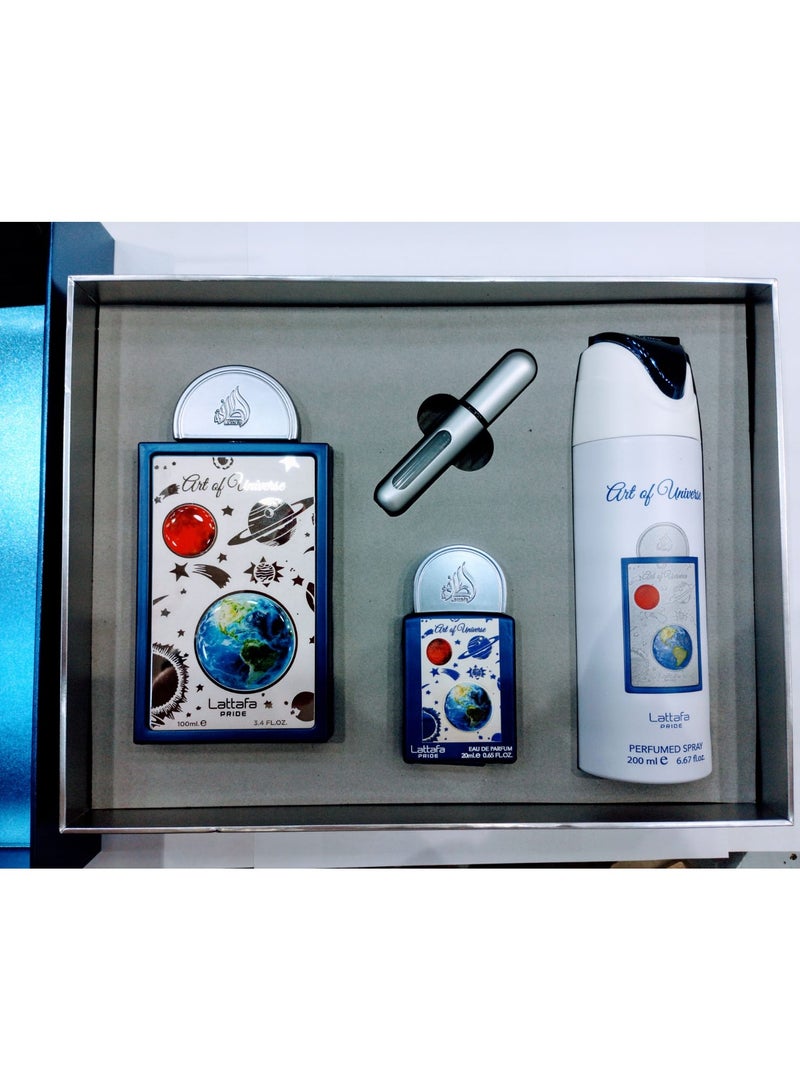 Lattafa ART UNIVERSE EDP 100 ML + EDP20ML + PERFUMED SPRAY 200 ML  - Image 2