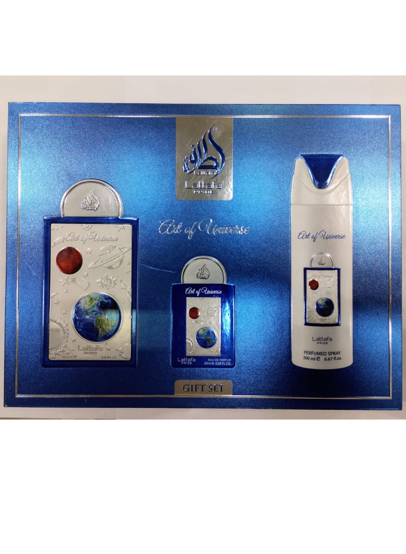 Lattafa ART UNIVERSE EDP 100 ML + EDP20ML + PERFUMED SPRAY 200 ML  - Image 3