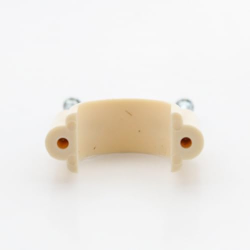 NEW WARE® 20 mm PVC U-Shaped Pipe Clamps with Flat Nail | Ivory Wire & Tube Holder | Durable Pipe Clip (Pack of 25) - Image 3