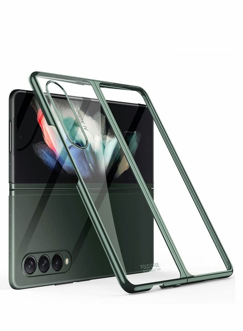 كابتن تيك Cover for Samsung Galaxy Z Fold 3 5G Case, Folding Protective Cover, All-Inclusive Protection, Anti-Drop, Hard PC, Cover Protection for Samsung Galaxy Z Fold 3 5G, Green - Image 1