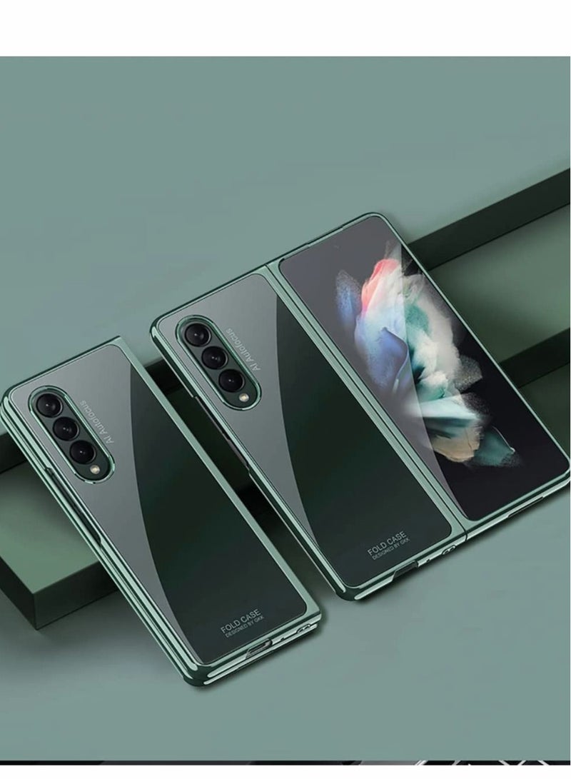 كابتن تيك Cover for Samsung Galaxy Z Fold 3 5G Case, Folding Protective Cover, All-Inclusive Protection, Anti-Drop, Hard PC, Cover Protection for Samsung Galaxy Z Fold 3 5G, Green - Image 4