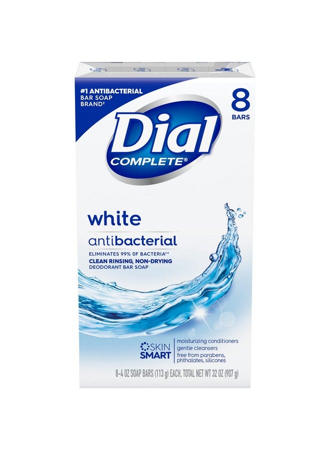 Dial Ial Antibacterial Bar Soap Refresh & Renew White 4 Oz 8 Bars - Image 2