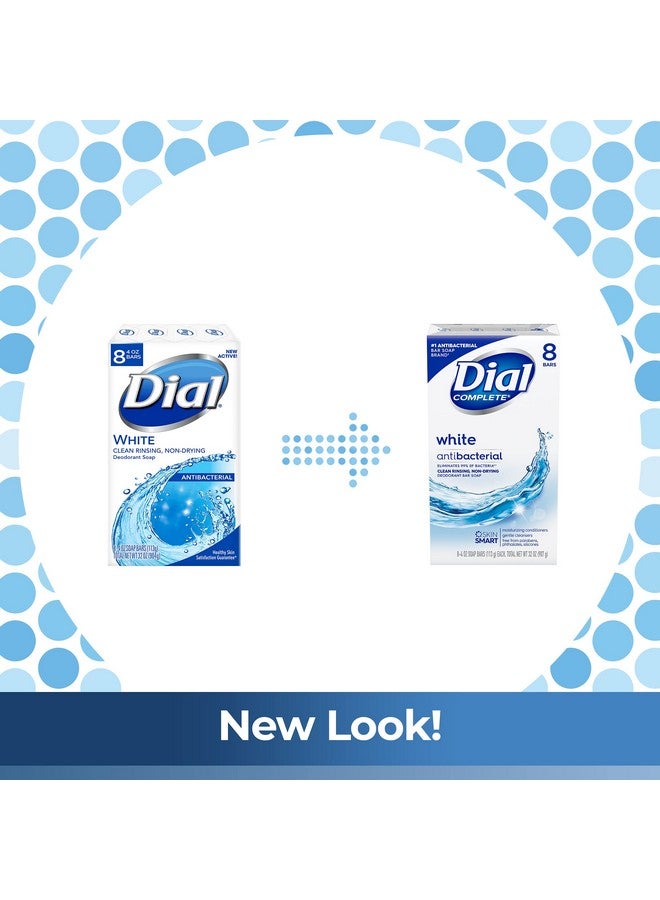 Dial Ial Antibacterial Bar Soap Refresh & Renew White 4 Oz 8 Bars - Image 3