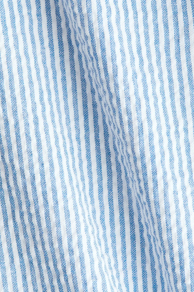 H&M Cotton seersucker grandad shirt