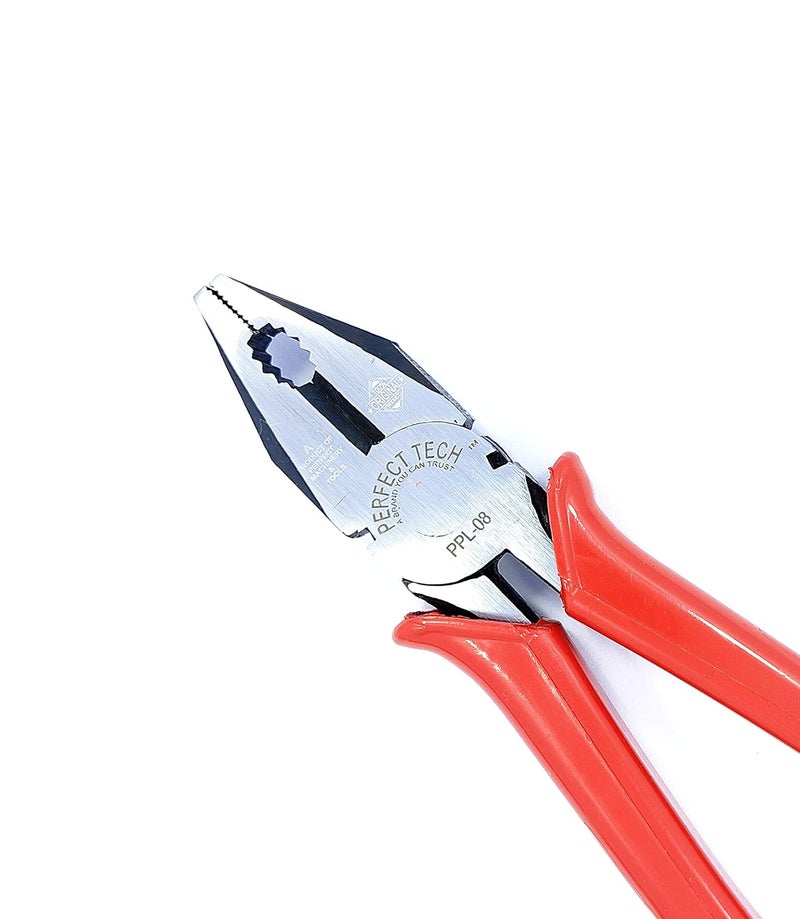 PERFECT TECH 3 Pcs Set Combination Plier 8 inch | 10 Inch Water Pump Plier | 6 Inch Long Nose Plier | Box Type | Tool Kit Set | Cutting Player | (Lineman Plier) Multipurpose Use (Heavy Duty) - Image 5