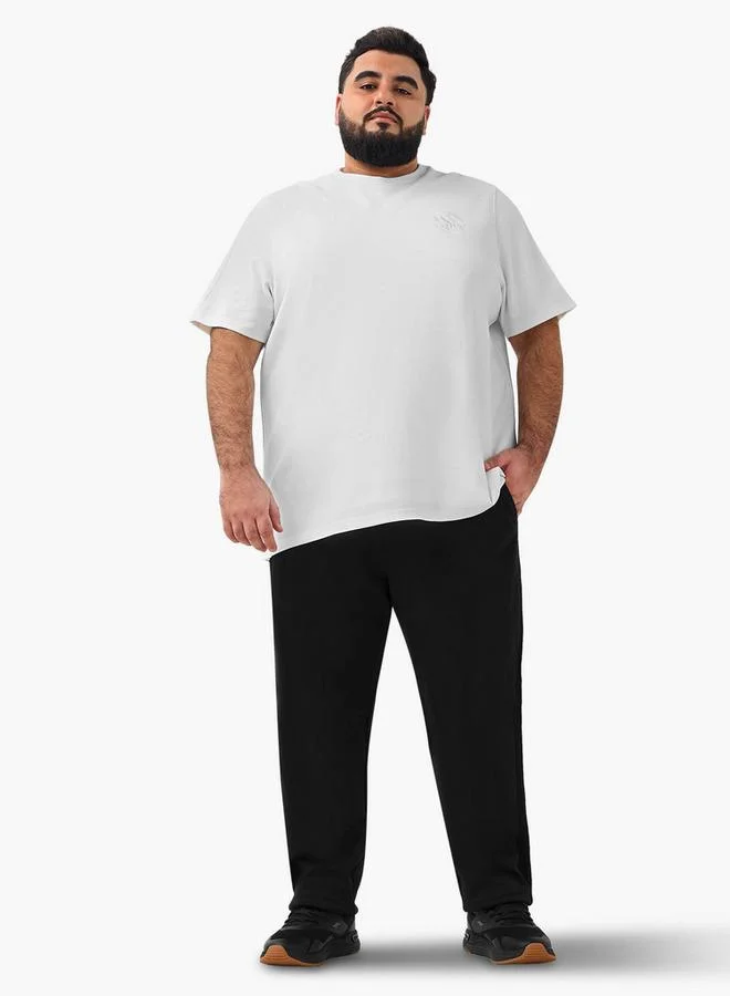 Maxim Men Regular Fit Crew Neck Short Sleeve Embroidered T-shirt