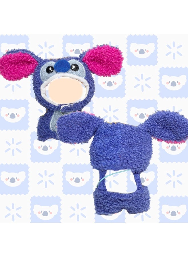 GUDOO طقم ملابس دمى أزرق مكون من 3 قطع لدمى بحجم 17 سم، يشمل الطقم 1 بدلة، 1 قبعة، و1 قلادة للفتيات. الهدية المثالية، ولا يشمل الدمية. - Image 3