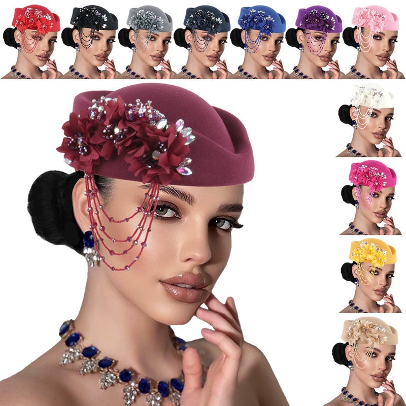 New Muslim Cap Wedding Party Adjustable Space Layer Auto Gele Hat - Image 2