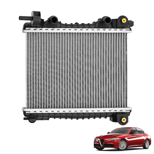 HonHuCo Right Radiator with Oil Cooler For Alfa Romeo Giulia Stelvio 2017-2024 2.0L 2.9L 50540153 - Image 1