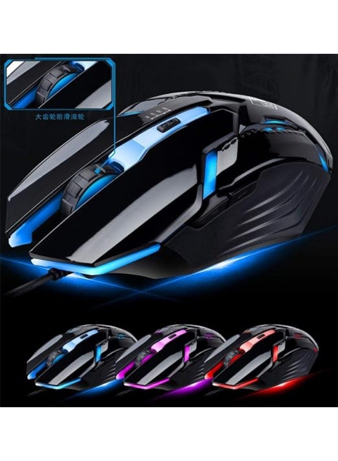 Gaming Keyboard and Mouse Combo, 104-Key LED Backlit Keyboard with Gaming Mouse and Phone Holder, Compatible with PC and Laptop - Image 3