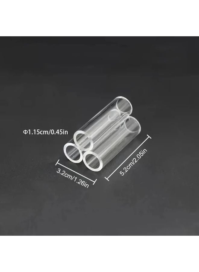 3 قطع أنابيب أكريليك كبيرة شفافة، زينة لحوض السمك، أنبوب اختباء وتغذية للأسماك والجمبري، ملجأ - Image 5