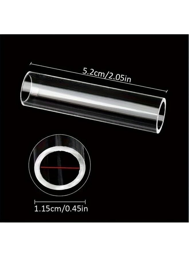 3 قطع أنابيب أكريليك كبيرة شفافة، زينة لحوض السمك، أنبوب اختباء وتغذية للأسماك والجمبري، ملجأ - Image 4