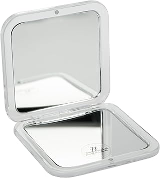 Fantasia Compact Mirror Square Plastic White DoubleSided Normal and 7x Magnification 85 x 85 cm Handy Folding Mirror - Image 3