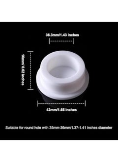 OCTOBER 4-Pack Rubber Sink Hole Plug Stopper,Kitchen Bathroom Hole Cap,Sink Basin Trim Overflow Cover Insert in Hole Round Caps (White 36.3mm)  - Image 2