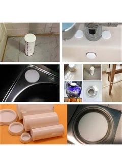 OCTOBER 4-Pack Rubber Sink Hole Plug Stopper,Kitchen Bathroom Hole Cap,Sink Basin Trim Overflow Cover Insert in Hole Round Caps (White 36.3mm)  - Image 3